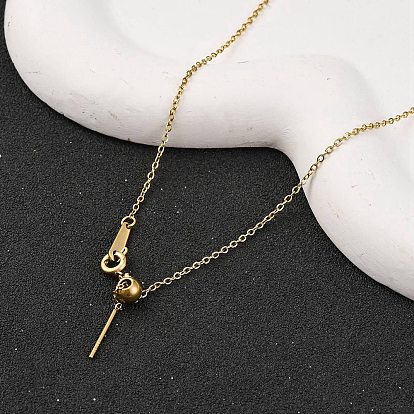 Ионное покрытие (ip) 304 ожерелья-цепочки из нержавеющей стали, регулируемые слайдерные ожерелья для женщин