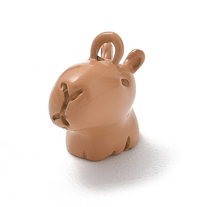 Alloy Enamel Pendants, Capybaras Charms