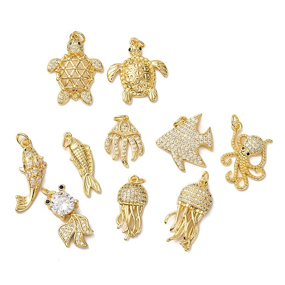 Латунные микро проложить кубического циркония подвески, с целью перехода в кольце, стойки покрытие, долговечный, без свинца и без кадмия, реальный 18 k позолоченный