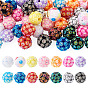 42шт 14 цвета смолы бусины со стразами, круглые