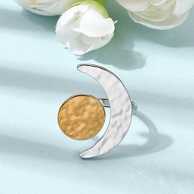 304 регулируемые открытые манжеты из нержавеющей стали для женщин, луна