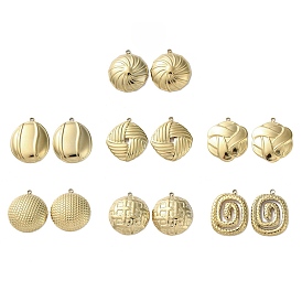 Ion Plating(IP) 304 Stainless Steel Pendants, Real 18K Gold Plated