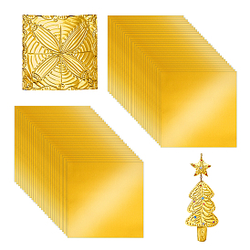 Aluminum Foil Paper Sheets for Craft Engraving, Gold