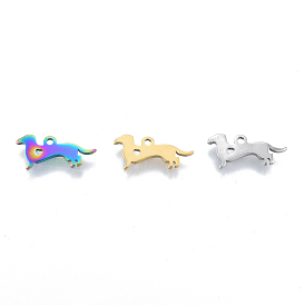 201 Stainless Steel Silhouette Charms, Dog