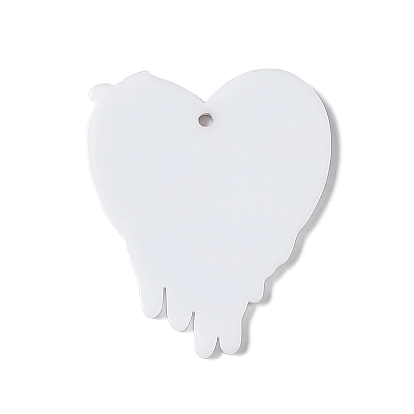Halloween Letter Heart Acrylic Pendants