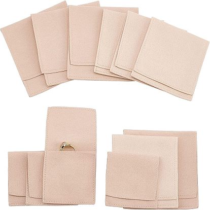 12 piezas 3 estilos bolsas de regalo de microfibra para joyas, bolsos estilo sobre, plaza