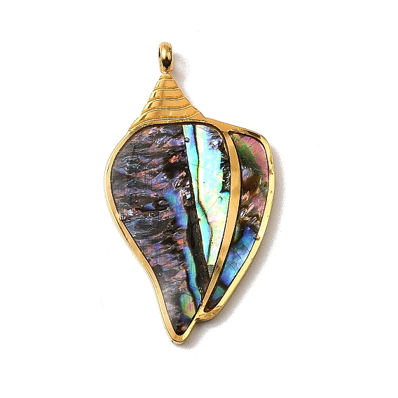 304 подвески из натуральной ракушки пауа из нержавеющей стали, раковины прелести