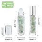 PandaHall Elite Glass Roller Ball Bottles, Essential Oil Refillable Bottle, with Gemstone Chip Beads, for Personal Care