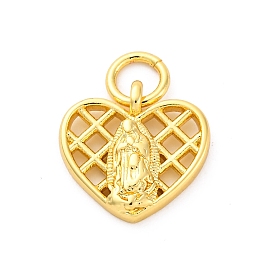 Латунные подвески, без кадмия и без свинца, сердце и дева мария, с целью перехода в кольце