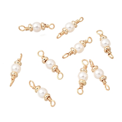 Латунные и АБС-пластиковые круглые соединительные элементы из искусственного жемчуга, белые, долговечный, стойки покрытие