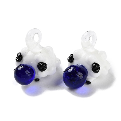 Handmade Lampwork Pendants, Sheep