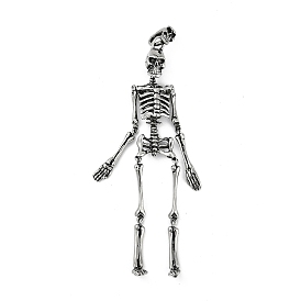 304 из нержавеющей стали большие кулоны, скелет очарование