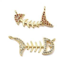 Латунные микро проложить кубического циркония подвески, Очарование рыб, долговечный, без кадмия и без свинца, реальный 18 k позолоченный