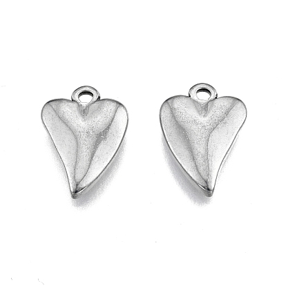 Pendentifs en acier inoxydable, cœur