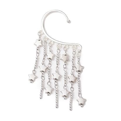 Ccb пластиковые серьги-каффы со звездами и сплавом для женщин