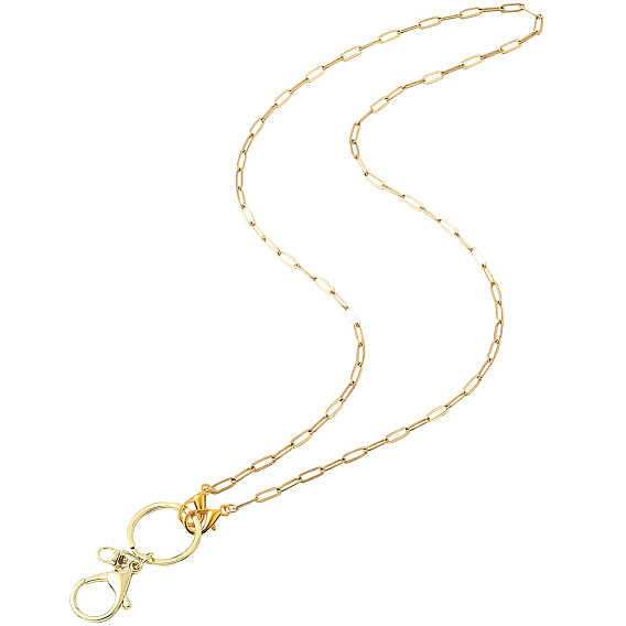 1ПК 304 подвесные украшения из цепочек-скрепок из нержавеющей стали, с поворотными застежками сплава