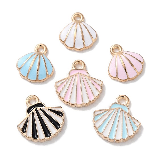 Подвески из эмали и сплава, формы раковины