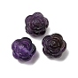 Резные бусины из натурального аметиста, цветок