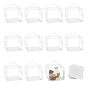 Foldable Transparent Plastic Single Cake Gift Packing Box, Bakery Cake Cupcake Box Container, with Handle and Paper, Square