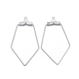 316 Surgical Stainless Steel Hoop Earring Findings, Pentagon
