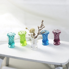 Ornements miniatures de gobelet en résine, accessoires de maison de poupée de jardin paysager micro, faire semblant de décorations d'accessoires, avec bord ondulé