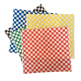 Бумага с покрытием жиронепроницаемая оберточная ткань, для кухонных принадлежностей для выпечки, прямоугольник с рисунком тартана