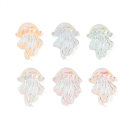 Luminous Resin Decoden Cabochons, Glow in the Dark Jellyfish