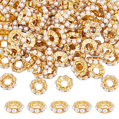 100шт. разделительные бусины из АБС-пластика, плоско-круглые