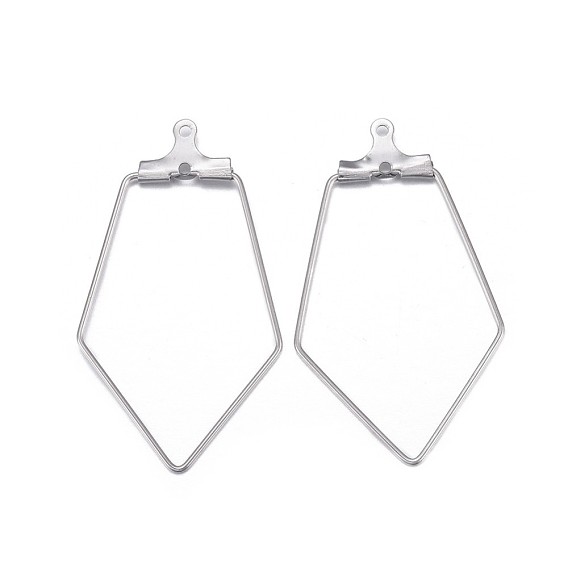 316 découvertes de boucles d'oreilles en acier inoxydable chirurgical, pentagone