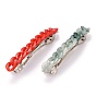 Opaque Acrylic Twist Chains Hair Barrettes, Ponytail Holder Statement, with Hair Accessories for Women
