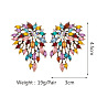 Colorful Geometric Crystal Earrings with Multiple Layers for a Bold and Luxurious Look