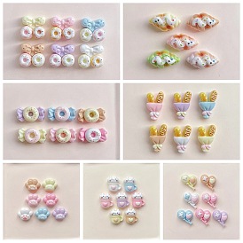 Непрозрачные кабошоны из смолы, случайный цвет