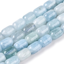 Natural Aquamarine Beads Strands, Column