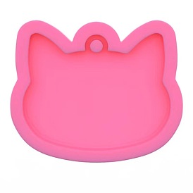 Cat DIY Pendant Silicone Molds, for Keychain Making, Resin Casting Molds, For UV Resin, Epoxy Resin Jewelry Making