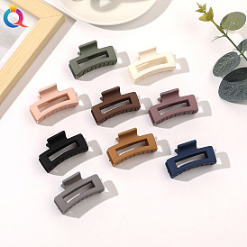 Morandi Square Hair Claw Clip Matte Small Shark Jaw Hairpin for Women Girls