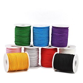 Round Nylon Braided Cord, for Jewelry Beading Making