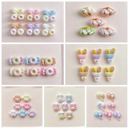 Непрозрачные кабошоны из смолы, случайный цвет