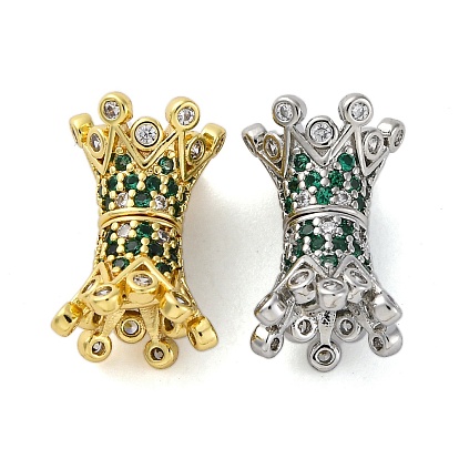 Винтовые застежки из латуни с микропаве из кубического циркония, без кадмия, без никеля и без свинца, корона