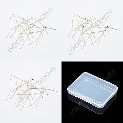 120pcs 3 Stile Kugelkopfstifte aus Messing, langlebig überzogen, Nickel frei