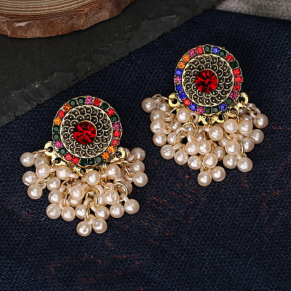 Boho Sunflower Pendant & Earrings Set with Vintage Indian Charm