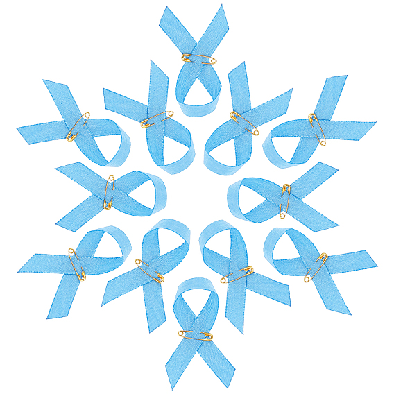 Брошь из полиэстера, с железными булавками, осведомленности ленты