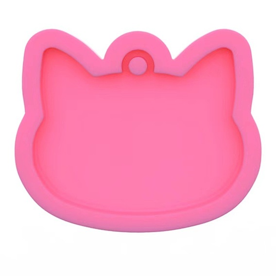 Cat DIY Pendant Silicone Molds, for Keychain Making, Resin Casting Molds, For UV Resin, Epoxy Resin Jewelry Making