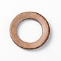Coco Nut Beads, Brown, Donut, 38mm