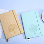 8.43 x 5.79" PU Leather Notebook, A5 Elastic Band Diary Notebook, Rectangle with Tree of Life Pattern