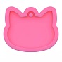 Cat DIY Pendant Silicone Molds, for Keychain Making, Resin Casting Molds, For UV Resin, Epoxy Resin Jewelry Making