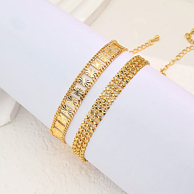 Элегантные старинные латунные цепочки на щиколотку для женщин