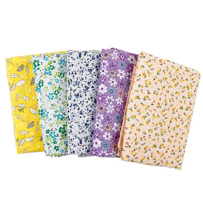 Cotton Fabric, for Patchwork, Sewing Tissue to Patchwork, Square with Flower Pattern
