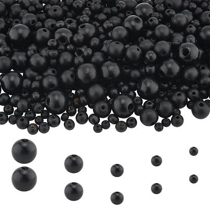 Природных шарики древесины, окрашенные, круглые