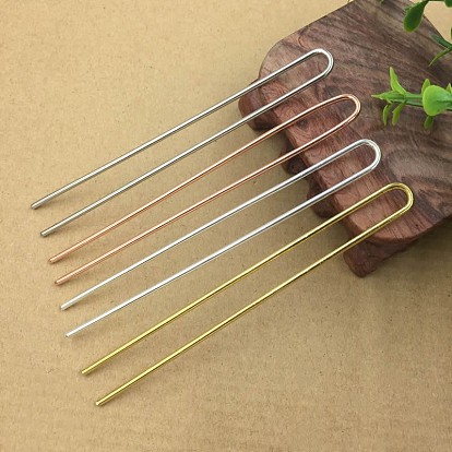 Iron Hair Forks Findings, Hair Accessories, Straight Stick U-Shape