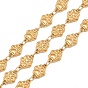 5M 304 Stainless Steel Footprint Link Chains, Soldered, with Spool, Ion Plating(IP), Long-Lasting Plated